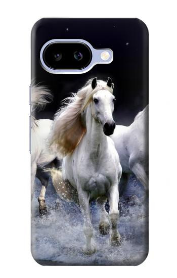 S0246 White Horse Hülle Schutzhülle Taschen für Google Pixel 9a