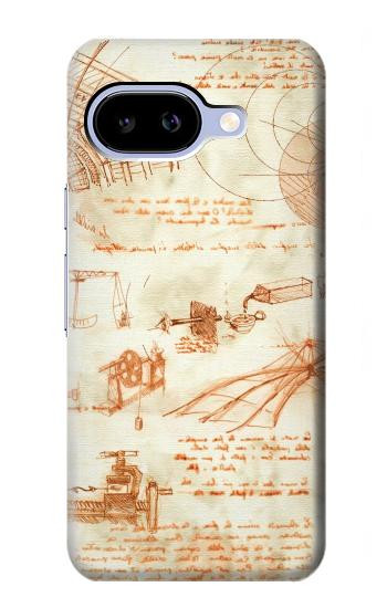 S0566 Technical Drawing Da Vinci Hülle Schutzhülle Taschen für Google Pixel 9a