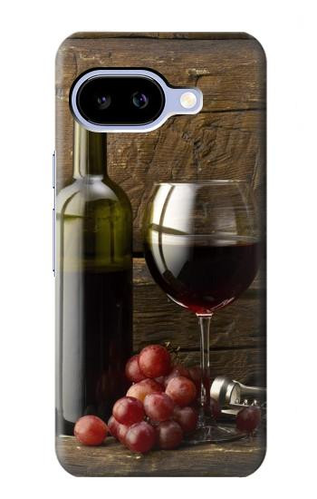 S1316 Grapes Bottle and Glass of Red Wine Hülle Schutzhülle Taschen für Google Pixel 9a