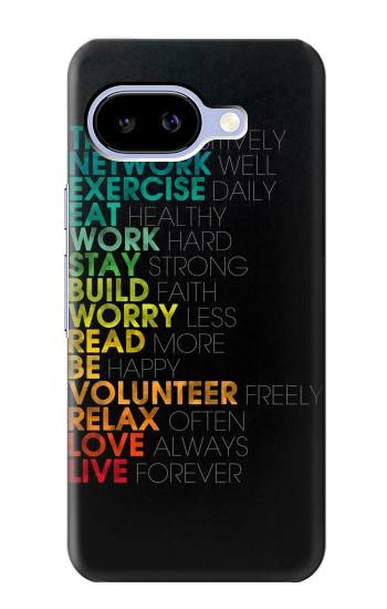 S3523 Think Positive Words Quotes Hülle Schutzhülle Taschen für Google Pixel 9a