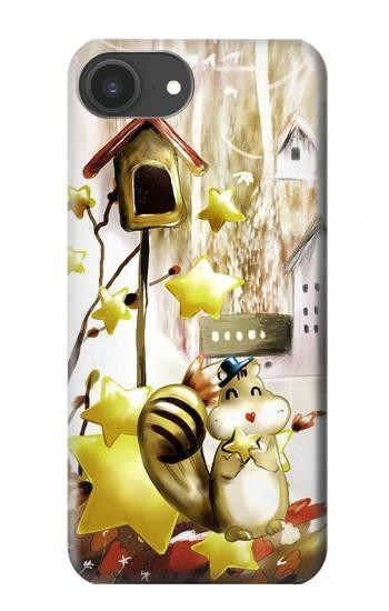 S0109 Cute Squirrel Cartoon Hülle Schutzhülle Taschen für iPhone 16e, 17e