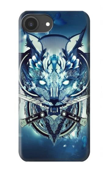 S1135 Wolf with knives Rock Hülle Schutzhülle Taschen für iPhone 16e, 17e