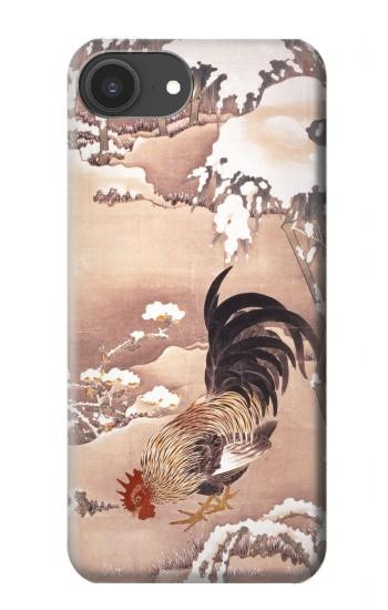 S1332 Ito Jakuchu Rooster Hülle Schutzhülle Taschen für iPhone 16e, 17e