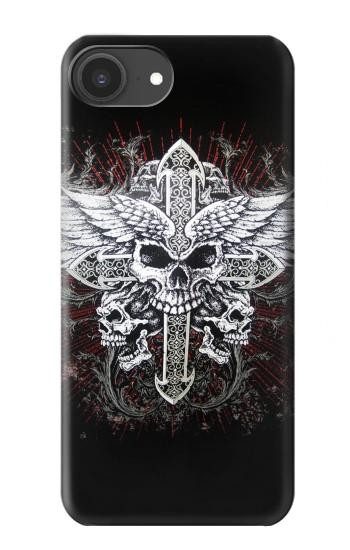 S1434 Skull Wing Tattoo Biker Hülle Schutzhülle Taschen für iPhone 16e, 17e