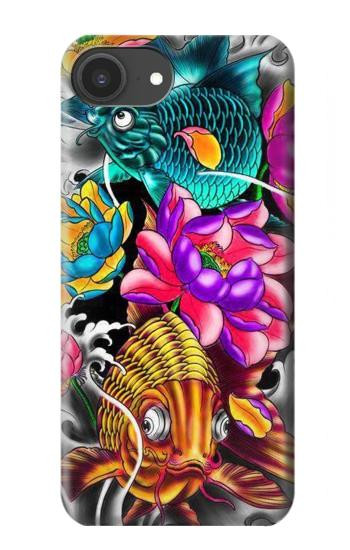 S1630 Fish Japanese Oriental Tattoo Hülle Schutzhülle Taschen für iPhone 16e