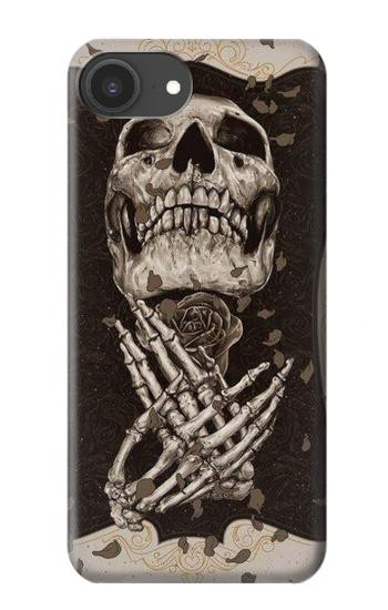 S1676 Skull Rose Hülle Schutzhülle Taschen für iPhone 16e