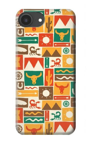S1873 Western Pattern Hülle Schutzhülle Taschen für iPhone 16e, 17e