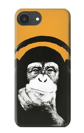 S2324 Funny Monkey with Headphone Pop Music Hülle Schutzhülle Taschen für iPhone 16e, 17e