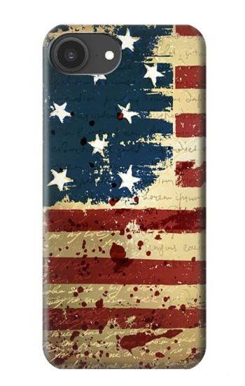 S2349 Old American Flag Hülle Schutzhülle Taschen für iPhone 16e, 17e