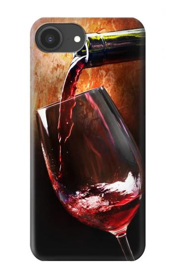 S2396 Red Wine Bottle And Glass Hülle Schutzhülle Taschen für iPhone 16e, 17e
