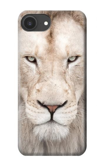 S2399 White Lion Face Hülle Schutzhülle Taschen für iPhone 16e, 17e