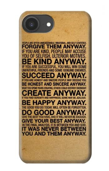 S2513 Mother Teresa Anyway Quotes Hülle Schutzhülle Taschen für iPhone 16e, 17e