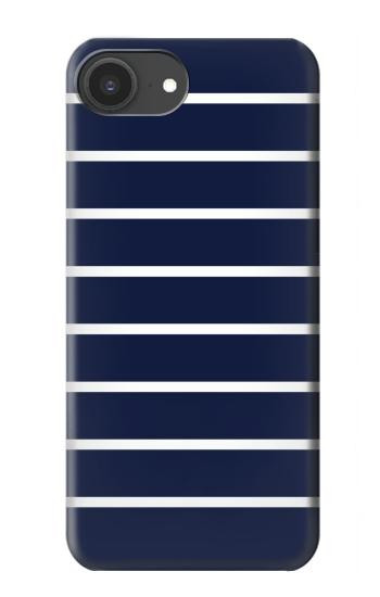 S2767 Navy White Striped Hülle Schutzhülle Taschen für iPhone 16e