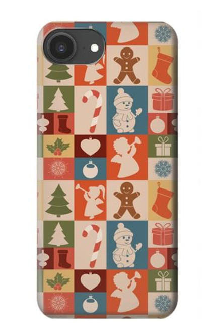 S2854 Cute Xmas Pattern Hülle Schutzhülle Taschen für iPhone 16e