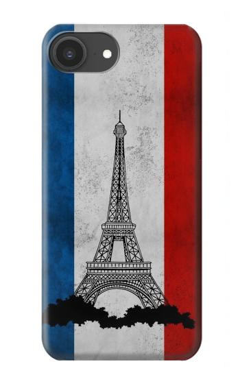 S2859 Vintage France Flag Eiffel Tower Hülle Schutzhülle Taschen für iPhone 16e, 17e
