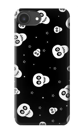 S3261 Smile Skull Halloween Pattern Hülle Schutzhülle Taschen für iPhone 16e