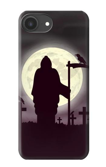 S3262 Grim Reaper Night Moon Cemetery Hülle Schutzhülle Taschen für iPhone 16e, 17e