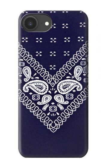 S3357 Navy Blue Bandana Pattern Hülle Schutzhülle Taschen für iPhone 16e, 17e