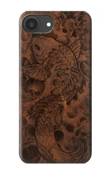 S3405 Fish Tattoo Leather Graphic Print Hülle Schutzhülle Taschen für iPhone 16e