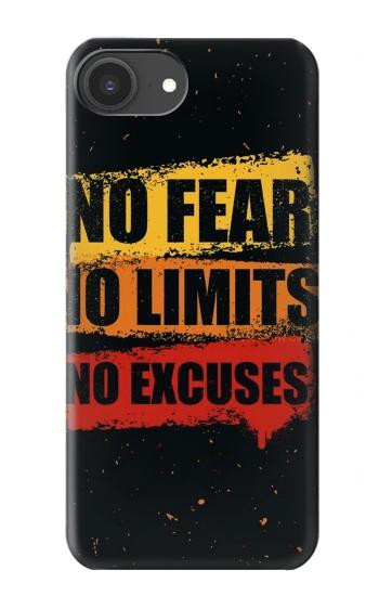 S3492 No Fear Limits Excuses Hülle Schutzhülle Taschen für iPhone 16e, 17e