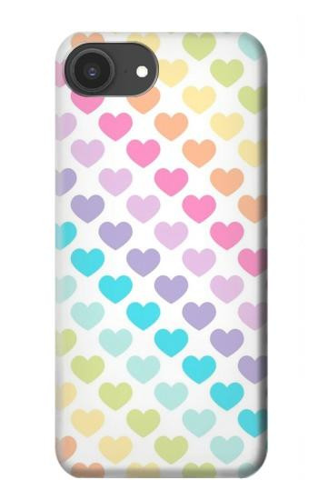 S3499 Colorful Heart Pattern Hülle Schutzhülle Taschen für iPhone 16e, 17e