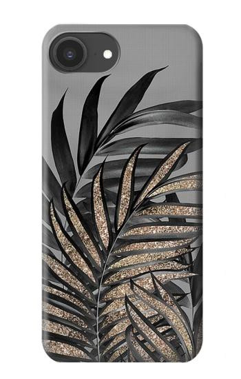 S3692 Gray Black Palm Leaves Hülle Schutzhülle Taschen für iPhone 16e, 17e
