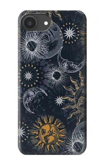S3702 Moon and Sun Hülle Schutzhülle Taschen für iPhone 16e, 17e