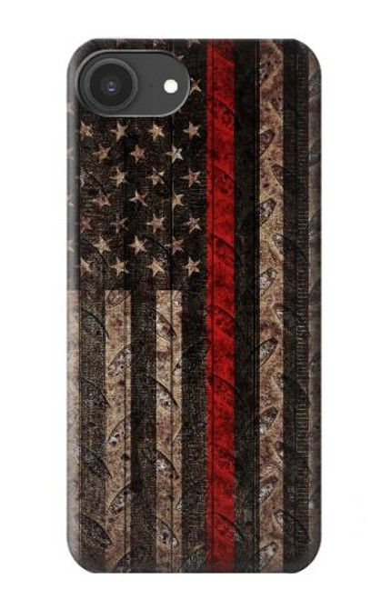 S3804 Fire Fighter Metal Red Line Flag Graphic Hülle Schutzhülle Taschen für iPhone 16e