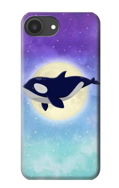 S3807 Killer Whale Orca Moon Pastel Fantasy Hülle Schutzhülle Taschen für iPhone 16e