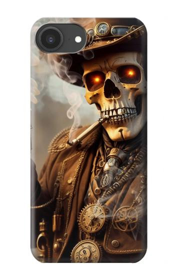 S3949 Steampunk Skull Smoking Hülle Schutzhülle Taschen für iPhone 16e, 17e