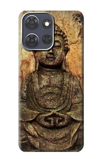 S0344 Buddha Rock Carving Hülle Schutzhülle Taschen für Motorola Moto G Power (2025)