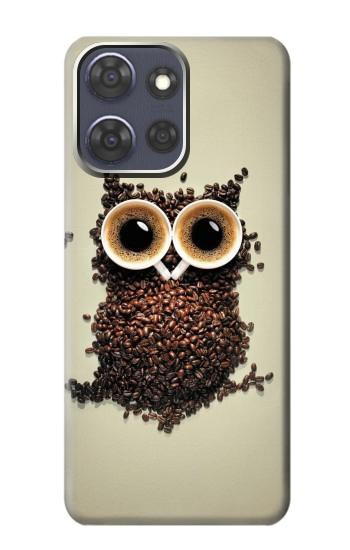 S0360 Coffee Owl Hülle Schutzhülle Taschen für Motorola Moto G Power (2025,2026)