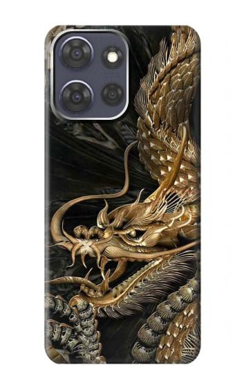 S0426 Gold Dragon Hülle Schutzhülle Taschen für Motorola Moto G Power (2025)