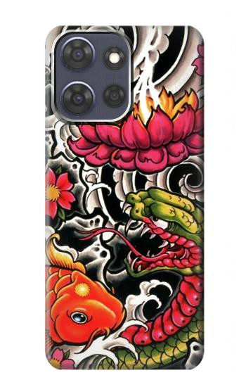 S0605 Yakuza Tattoo Hülle Schutzhülle Taschen für Motorola Moto G Power (2025,2026)