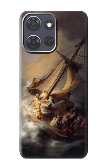 S1091 Rembrandt Christ in The Storm Hülle Schutzhülle Taschen für Motorola Moto G Power (2025)