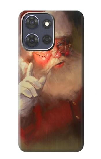 S1144 Xmas Santa Claus Hülle Schutzhülle Taschen für Motorola Moto G Power (2025)