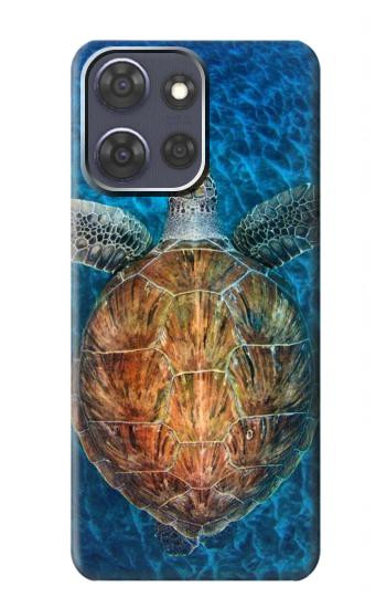 S1249 Blue Sea Turtle Hülle Schutzhülle Taschen für Motorola Moto G Power (2025)