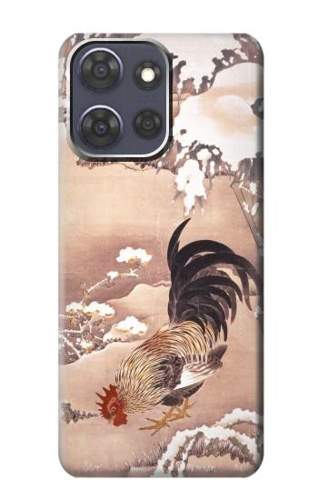 S1332 Ito Jakuchu Rooster Hülle Schutzhülle Taschen für Motorola Moto G Power (2025,2026)