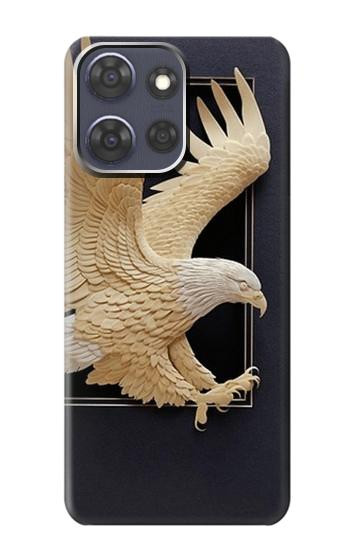 S1383 Paper Sculpture Eagle Hülle Schutzhülle Taschen für Motorola Moto G Power (2025,2026)