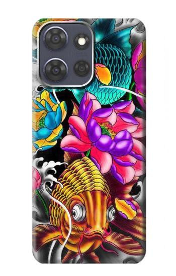 S1630 Fish Japanese Oriental Tattoo Hülle Schutzhülle Taschen für Motorola Moto G Power (2025)