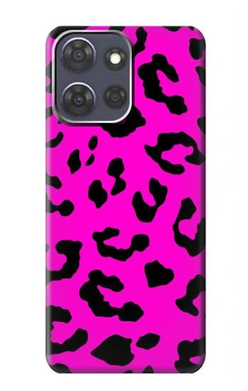 S1850 Pink Leopard Pattern Hülle Schutzhülle Taschen für Motorola Moto G Power (2025)