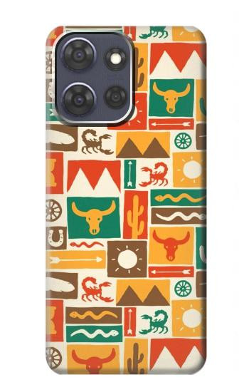 S1873 Western Pattern Hülle Schutzhülle Taschen für Motorola Moto G Power (2025)