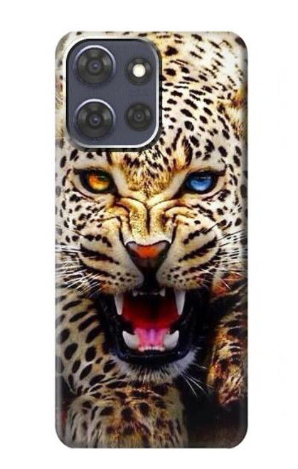 S1932 Blue Eyed Leopard Hülle Schutzhülle Taschen für Motorola Moto G Power (2025)