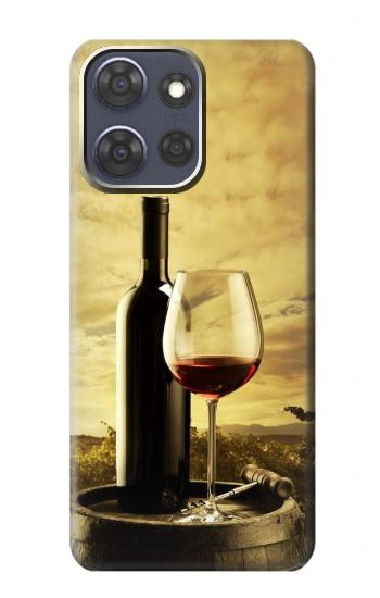 S2042 A Grape Vineyard Grapes Bottle Red Wine Hülle Schutzhülle Taschen für Motorola Moto G Power (2025)