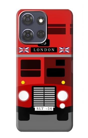 S2058 England British Double Decker Bus Hülle Schutzhülle Taschen für Motorola Moto G Power (2025)