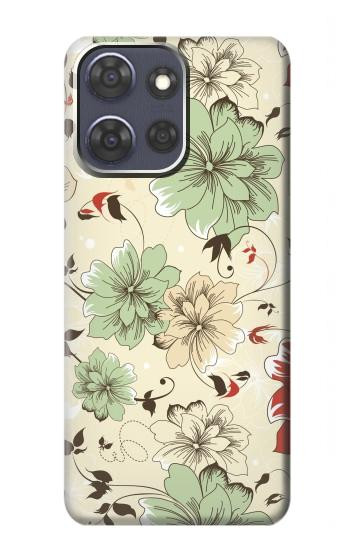 S2179 Flower Floral Vintage Art Pattern Hülle Schutzhülle Taschen für Motorola Moto G Power (2025)