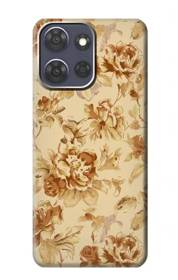 S2180 Flower Floral Vintage Pattern Hülle Schutzhülle Taschen für Motorola Moto G Power (2025,2026)