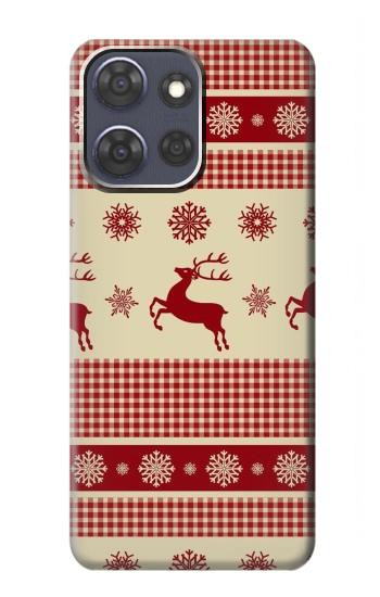 S2310 Christmas Snow Reindeers Hülle Schutzhülle Taschen für Motorola Moto G Power (2025)