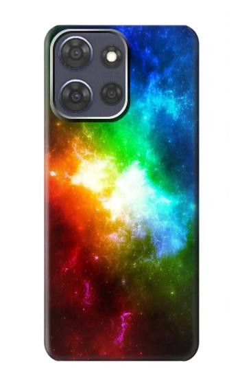 S2312 Colorful Rainbow Space Galaxy Hülle Schutzhülle Taschen für Motorola Moto G Power (2025)