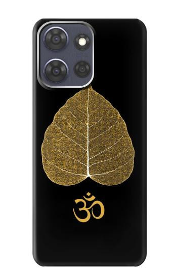 S2331 Gold Leaf Buddhist Om Symbol Hülle Schutzhülle Taschen für Motorola Moto G Power (2025,2026)